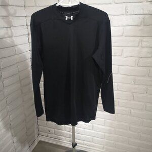 Under Armour Compression Ladies Size XL Black Mock Neck Coldgear Active Top